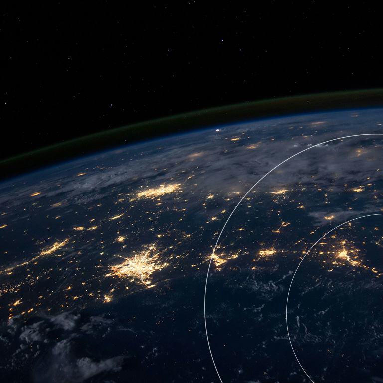 Satellite view of earth